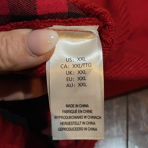 Telluride Dog Sweater Reindeer Elk Plaid Red Size XXL - Picture 4 of 10